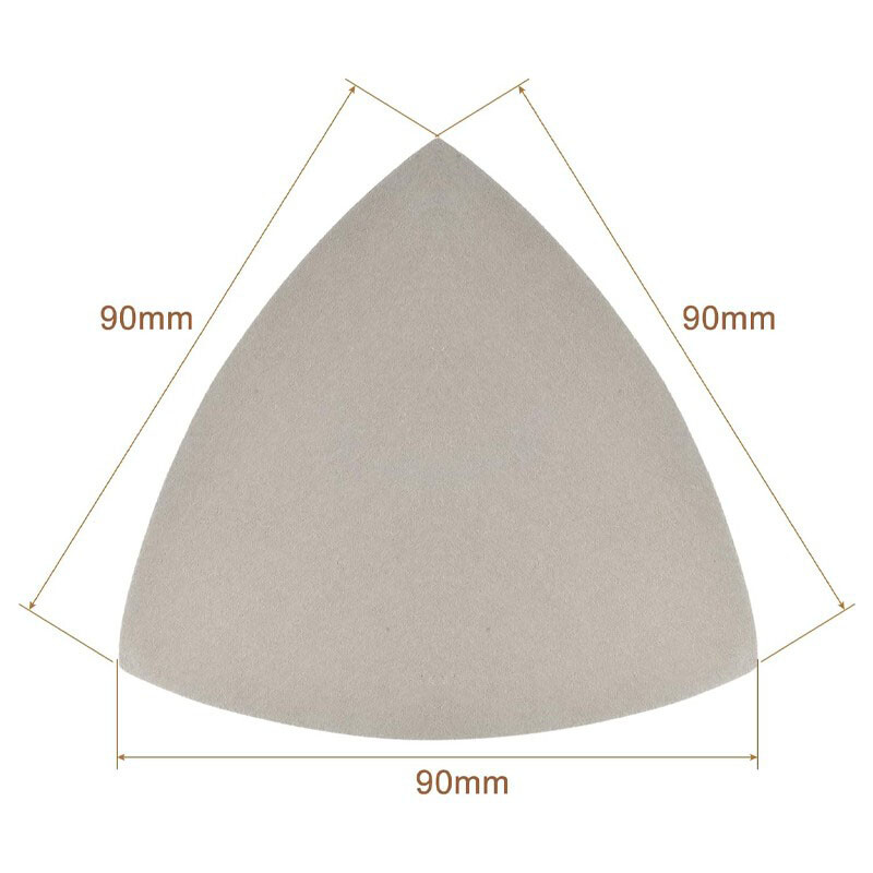 Flocking Triangles Sandpaper 90mm Wet And Dry Hook And Loop P60~P10000 Grit