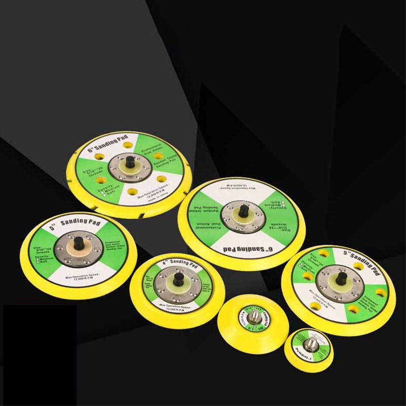 1/2/3/4/5 Inch Hook&Loop Face Sanding Pad Air Sander Pneumatic Tool Backer Disc