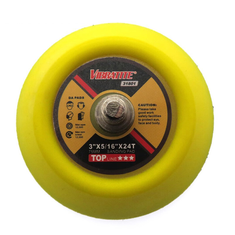 3 Inch 75mm DA Sanding Pad M8 5/16″×24 Hook Loop Backing Sander for Vibratite