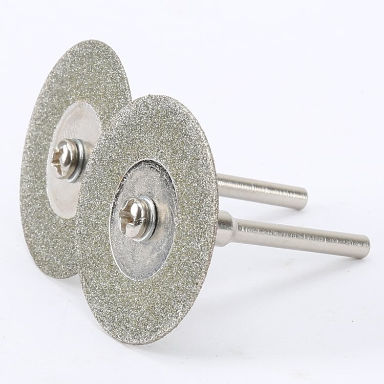 10PCS 30mm Diamond Cutting Discs Wheel + 2PCS Arbor F Grinder Power Rotary Tool