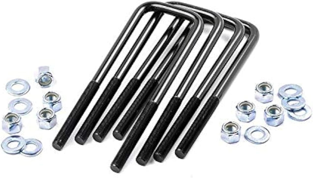 9/16″ Square Suspension U-Bolts | 9/16 x 3.25 x 8.5-7627,Black