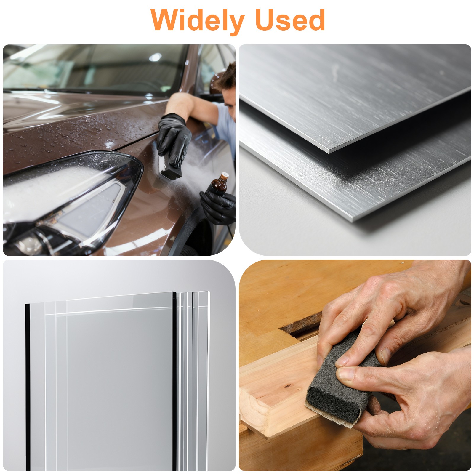 7Pcs Flexible EVA Foam Sanding Block Kit Wet Dry for Automotive Body Wood Repair