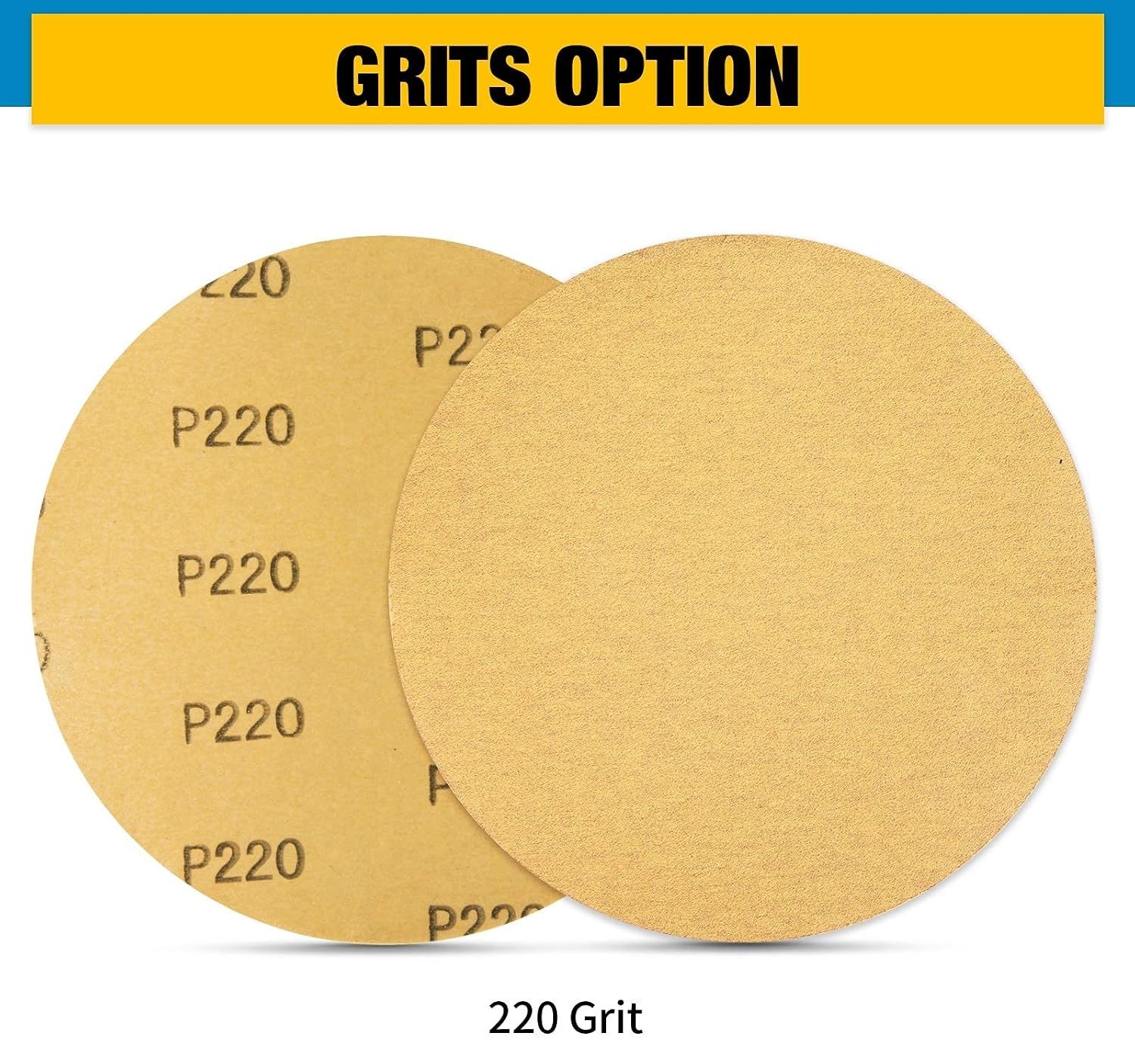 200 Self-Adhesive 220 Grit Sanding Discs – Perfect for Wood & Metal Finishing