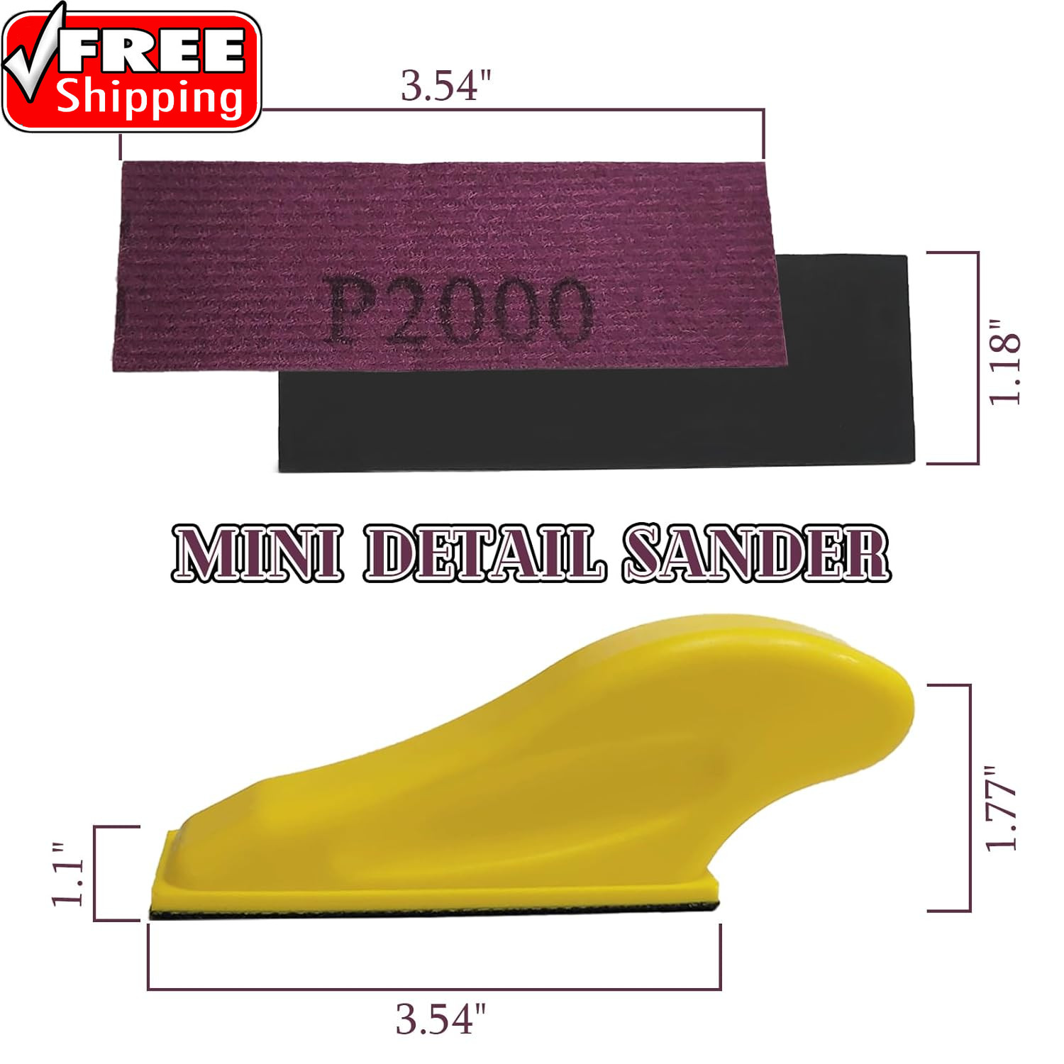 100Pcs Micro Detail Sander Paper Kit Wet Dry Sandpaper 320 400 600 800 1000 1200
