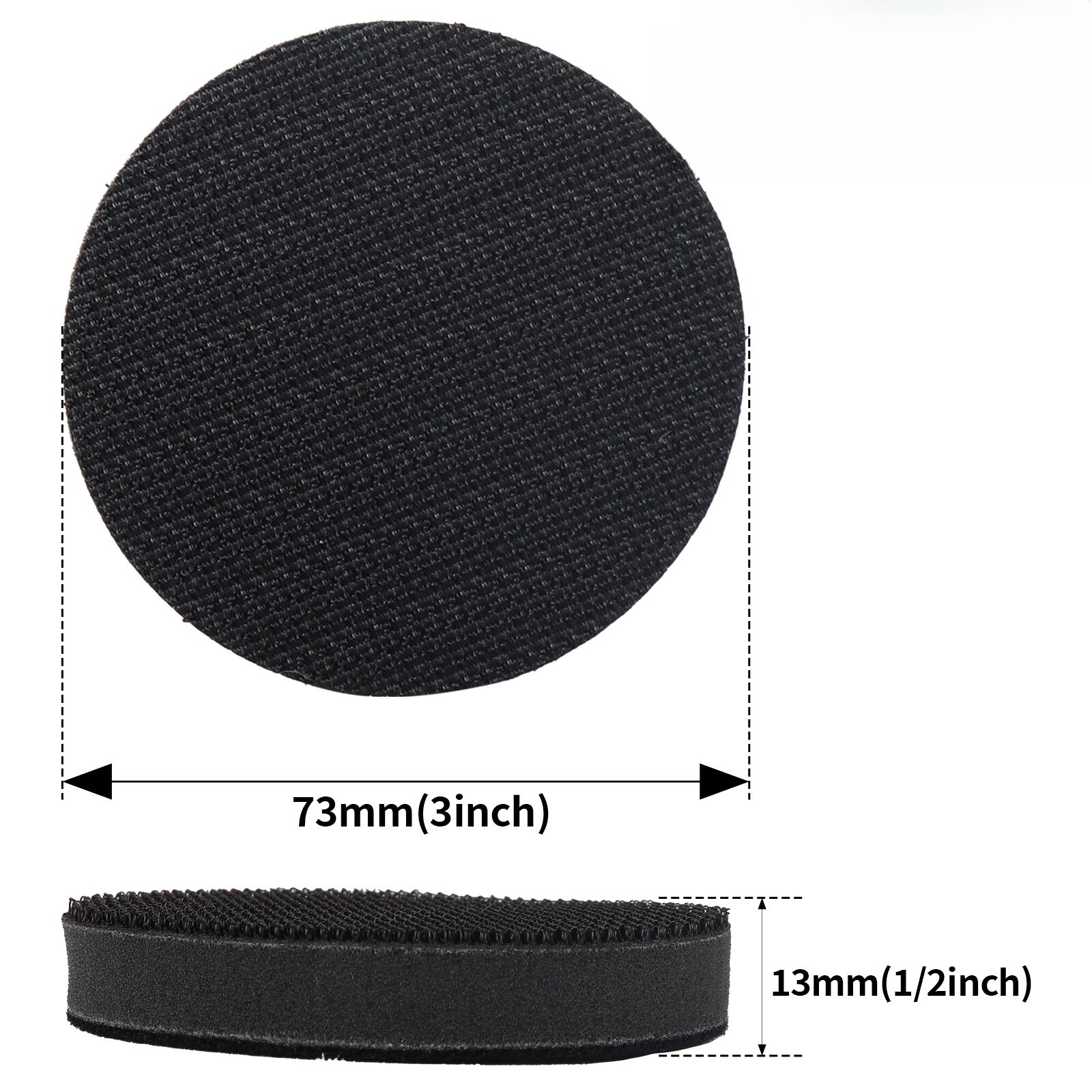 10PCS 3″ Interface Pads Hook Loop Sponge Cushion Buffer Backing Pad Sanding Disc