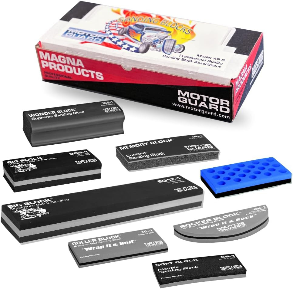 Versatile 8-Piece Sanding Block Set for All Your DIY Projects