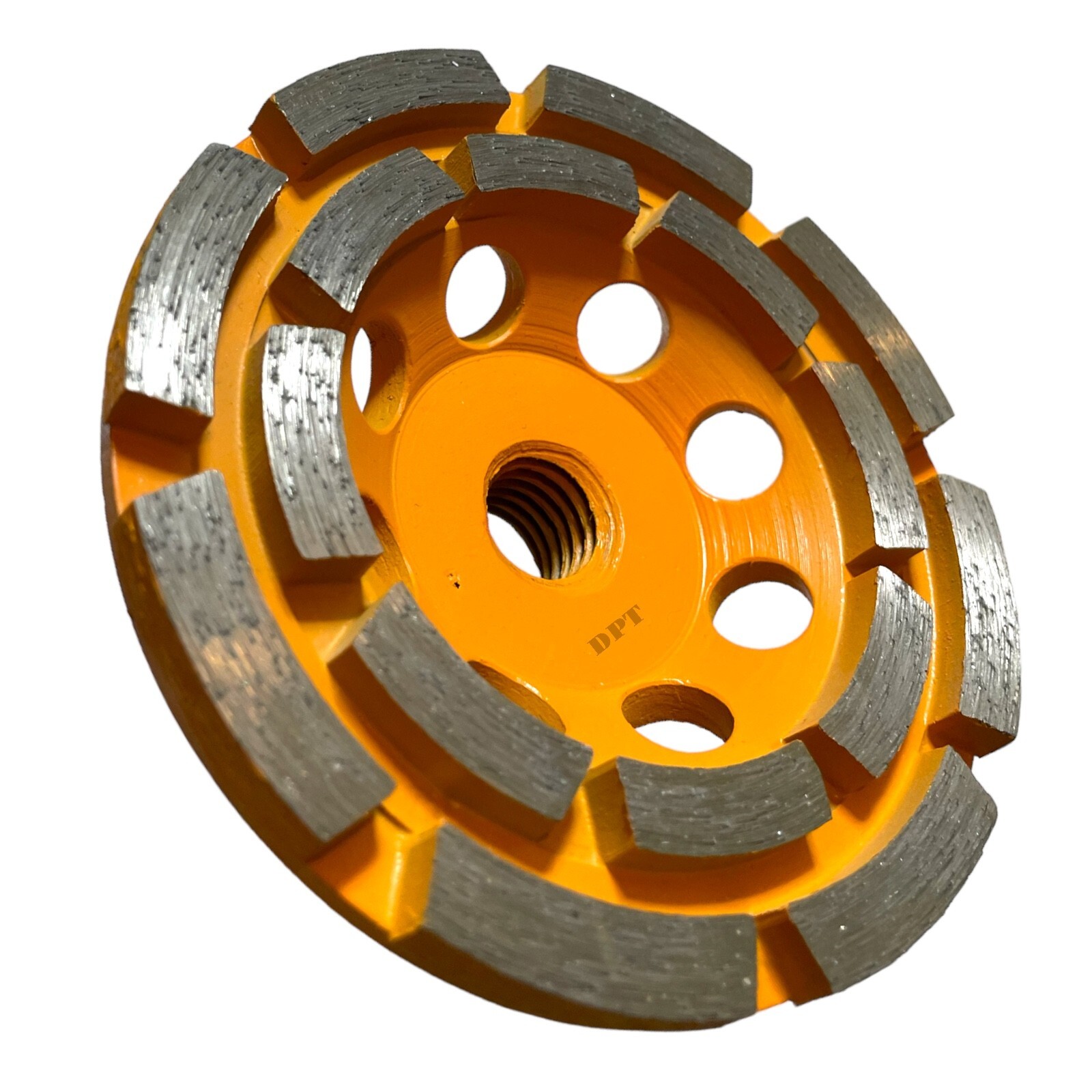 4-1/2″ Concrete Grinding Cup Wheel Diamond Double Row Stone Masonry Threaded