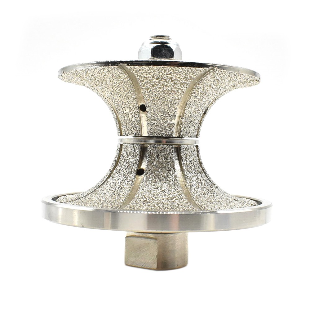 2″ Full Bullnose Vacuum Brazed Diamond Profile Wheel & Female Threads – V50FBPW