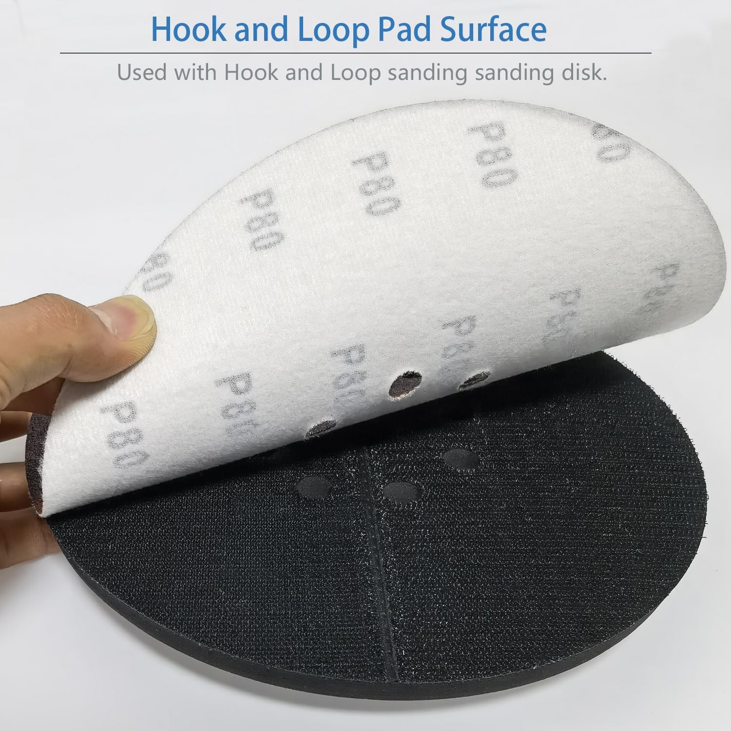 9 Inch 8 Hole Drywall Sanding Pad for Sander, Replacement 9