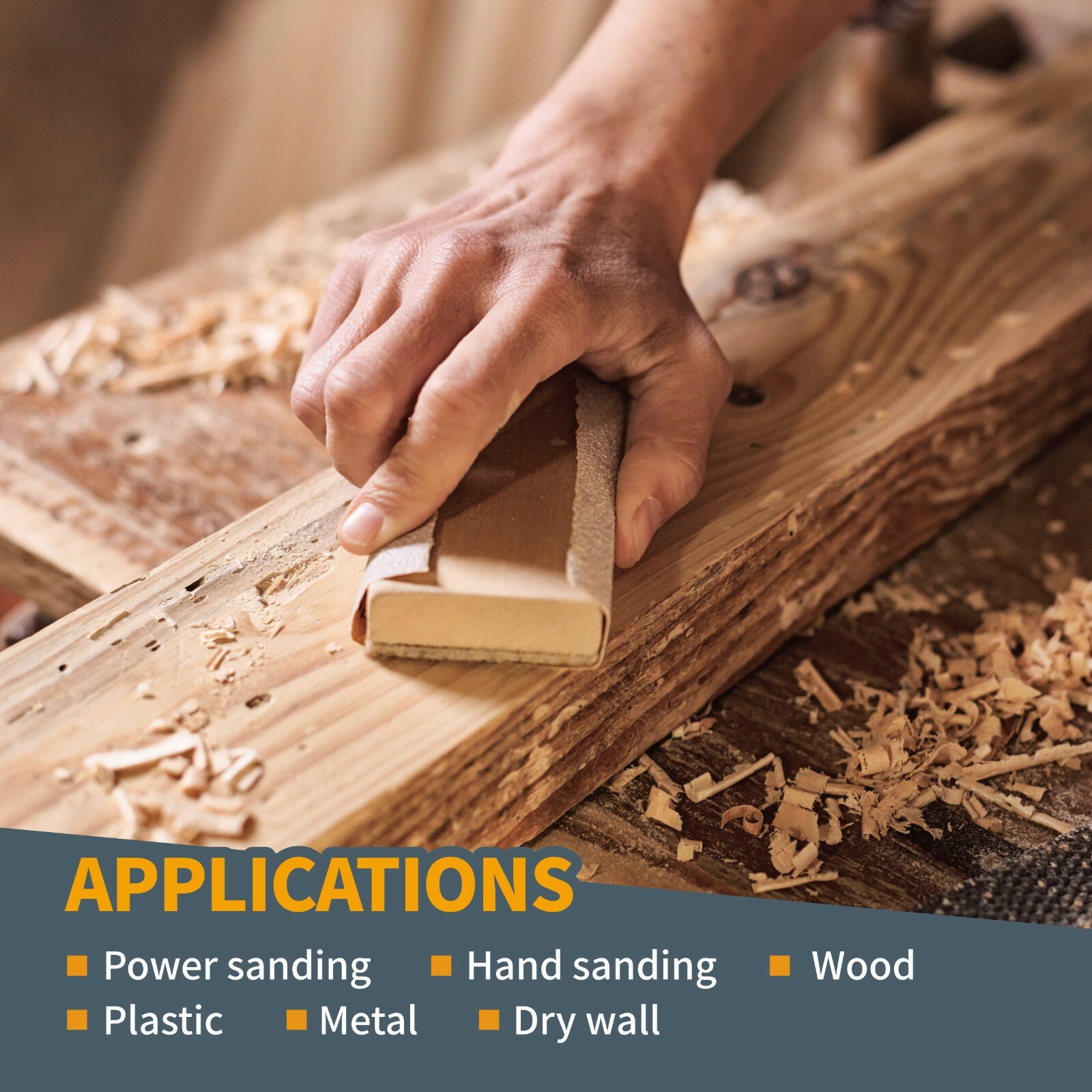 POWERTEC 320 Grit Gold 2-3/4″ Longboard by 25 Yards AO Sanding Paper (4RA1132)