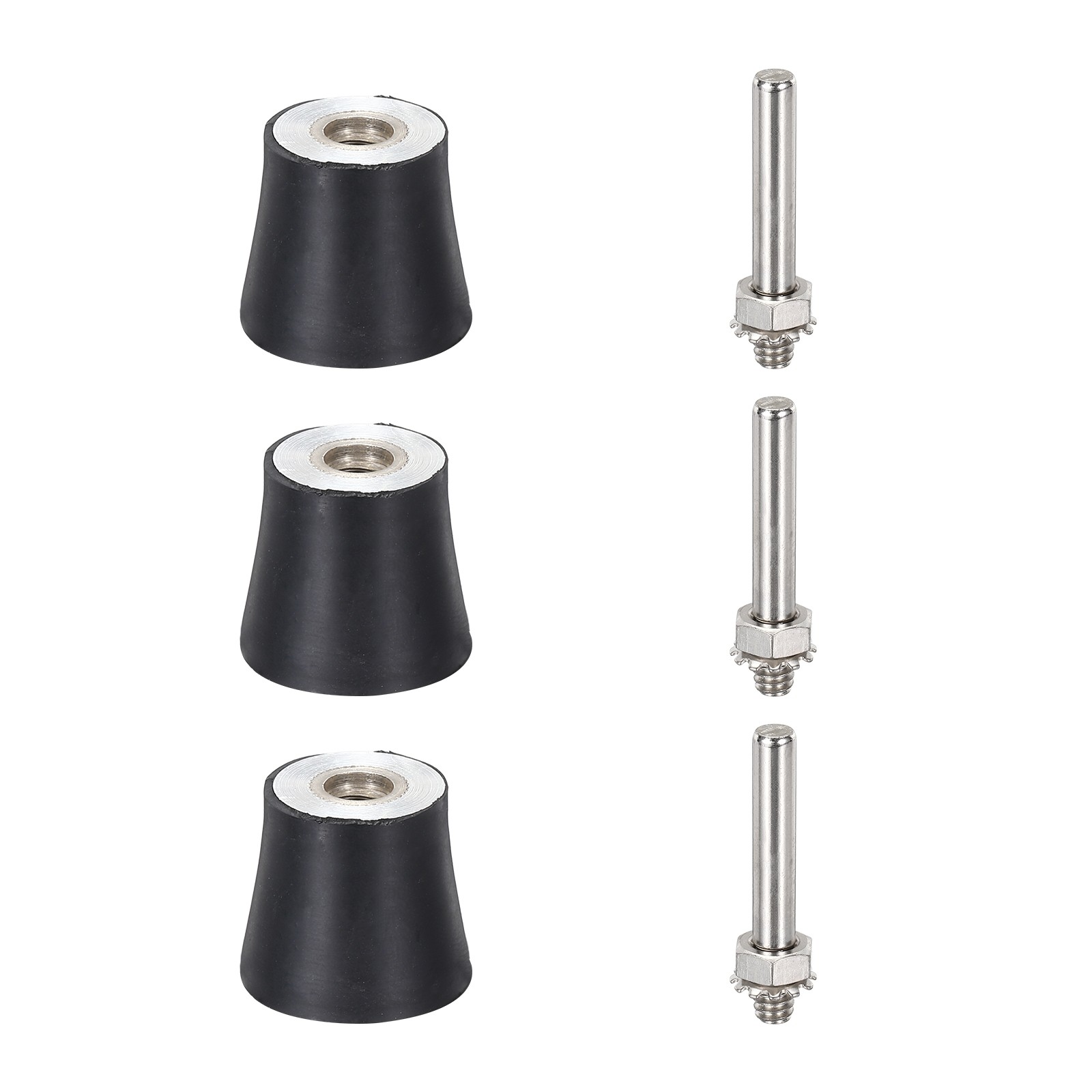 3 Pcs Sanding Discs Pad Holder 1″ with 1/4 Inch Shank, Black