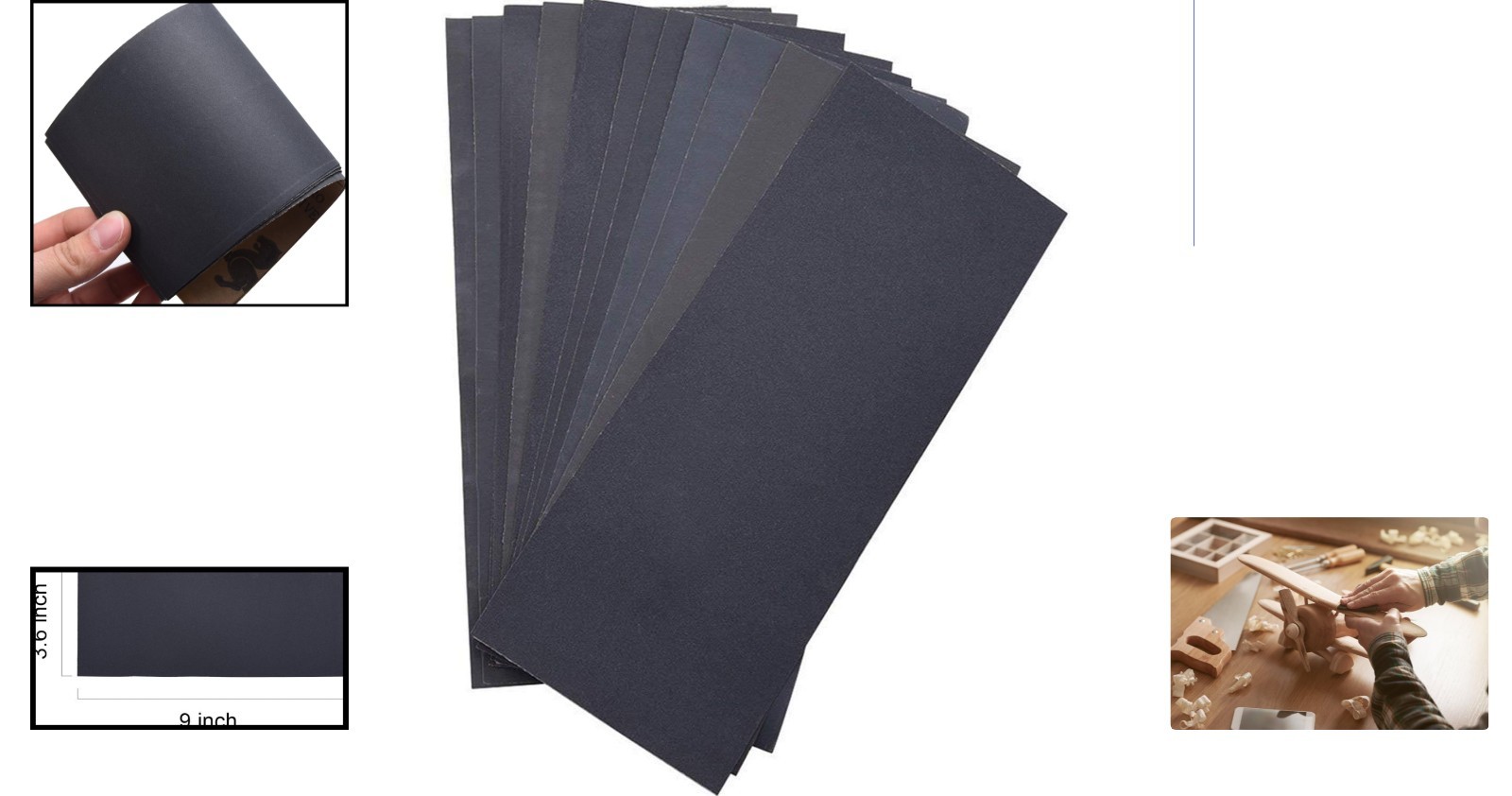 Versatile 12-Pack Silicone Carbide Sandpaper Sheets 9×3.6 Inch for DIY Projects