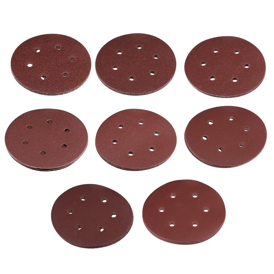 40pcs 6 inch 6 Hole Sandpaper Sanding Discs 40/60/80/100/120/150/180/240 Grit