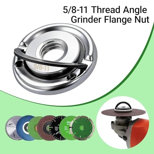 2Pcs 5/8-11 Inch Quick Change Angle Grinder Flange Nuts, Heavy-Duty Locking