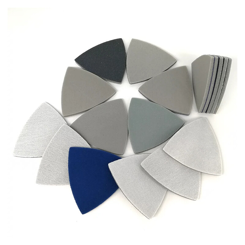 90*90*90mm Triangle Sponge Sandpaper Wet And Dry Foam Sanding Disc 300-3000 Grit