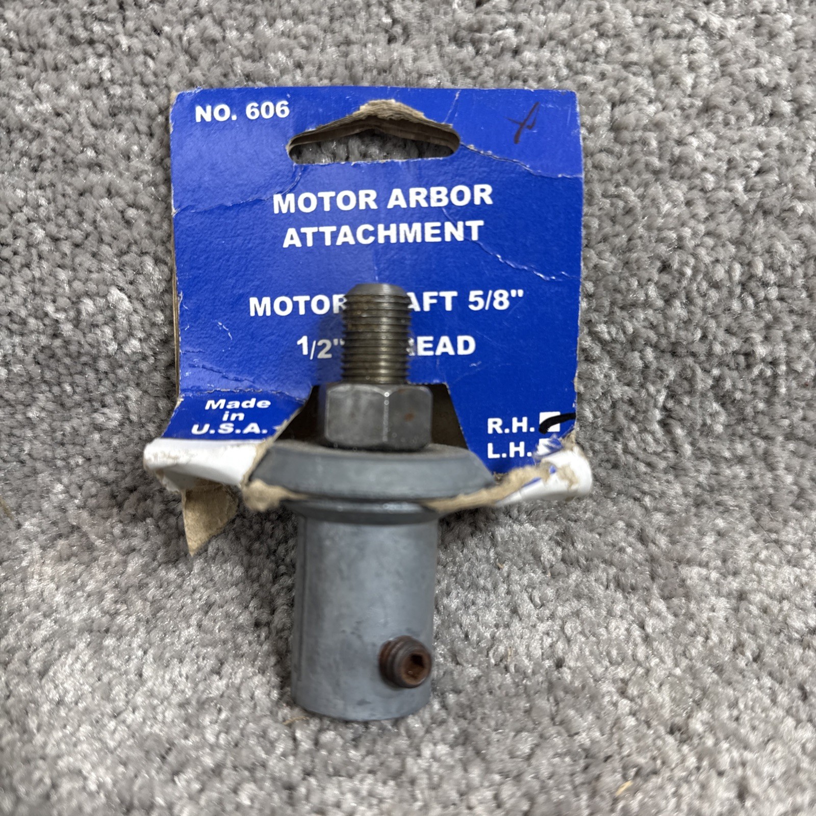 Chicago 606 5/8 MOTOR Arbor Attachment 1/2″ Thread 5/8″ Shaft 6003727