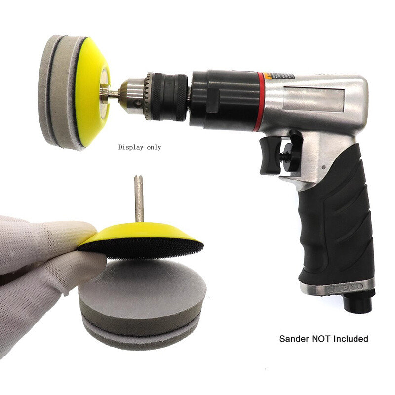 3” 75mm Hook&Loop Backing Pad Sanding Polishing Discs w/ 3/6mm Drill Attachment