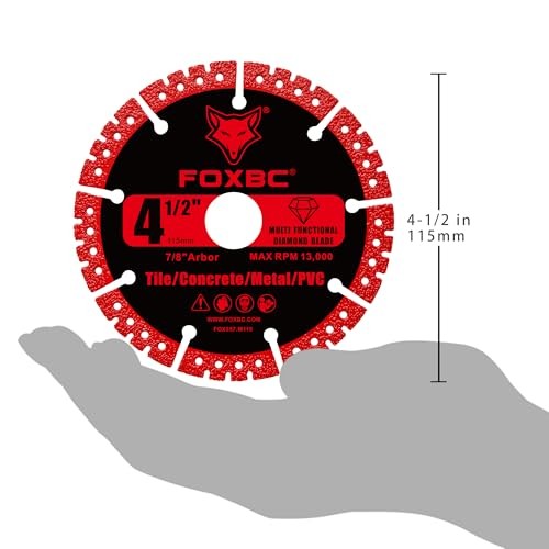 4-1/2 inch Diamond Blades, Multi-Purpose Metal Cutting Wheel – 3 Pack | Heavy