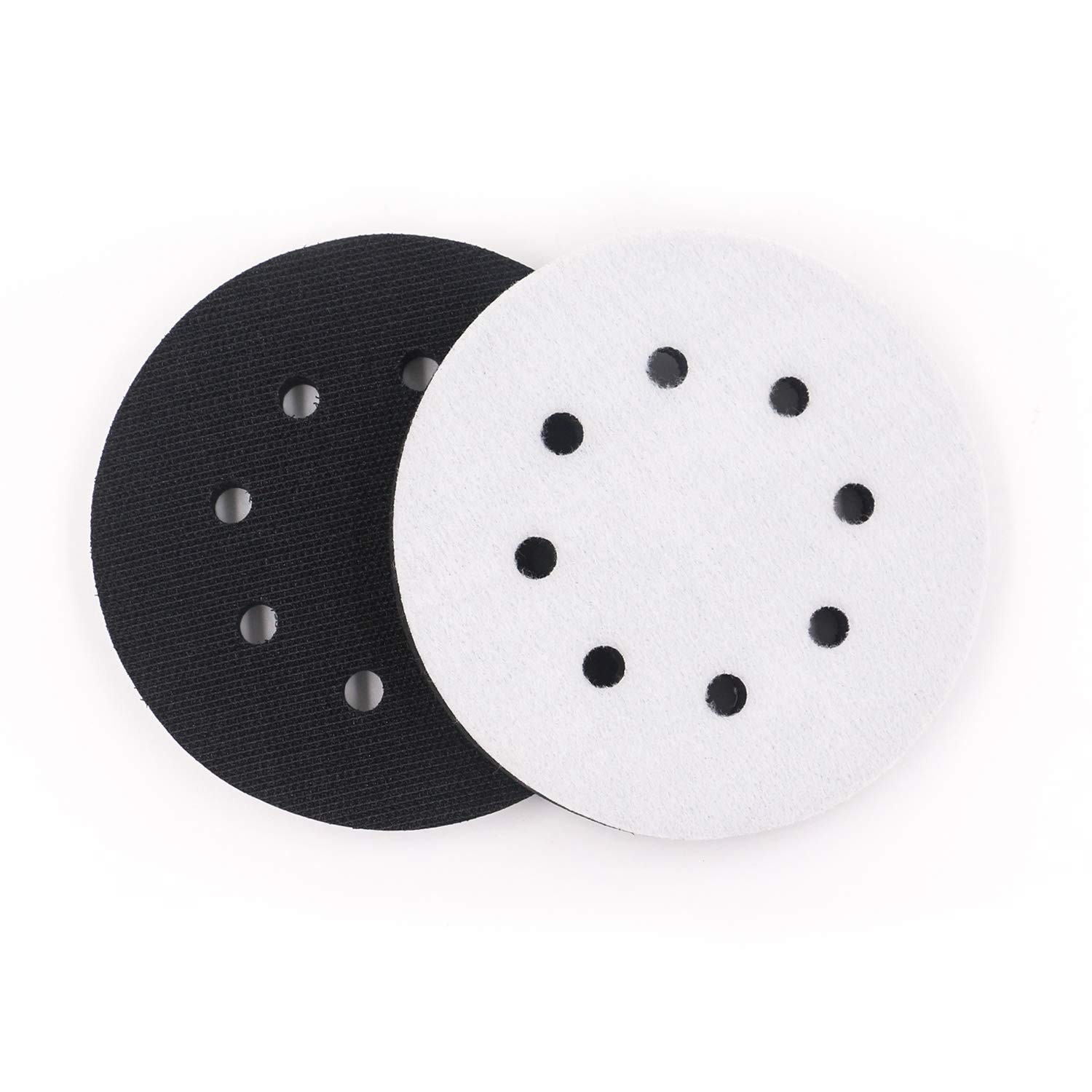 5 Count 5-Inch Sponge Sanding Pads with 8 Hole Design – Ideal for Woodwork