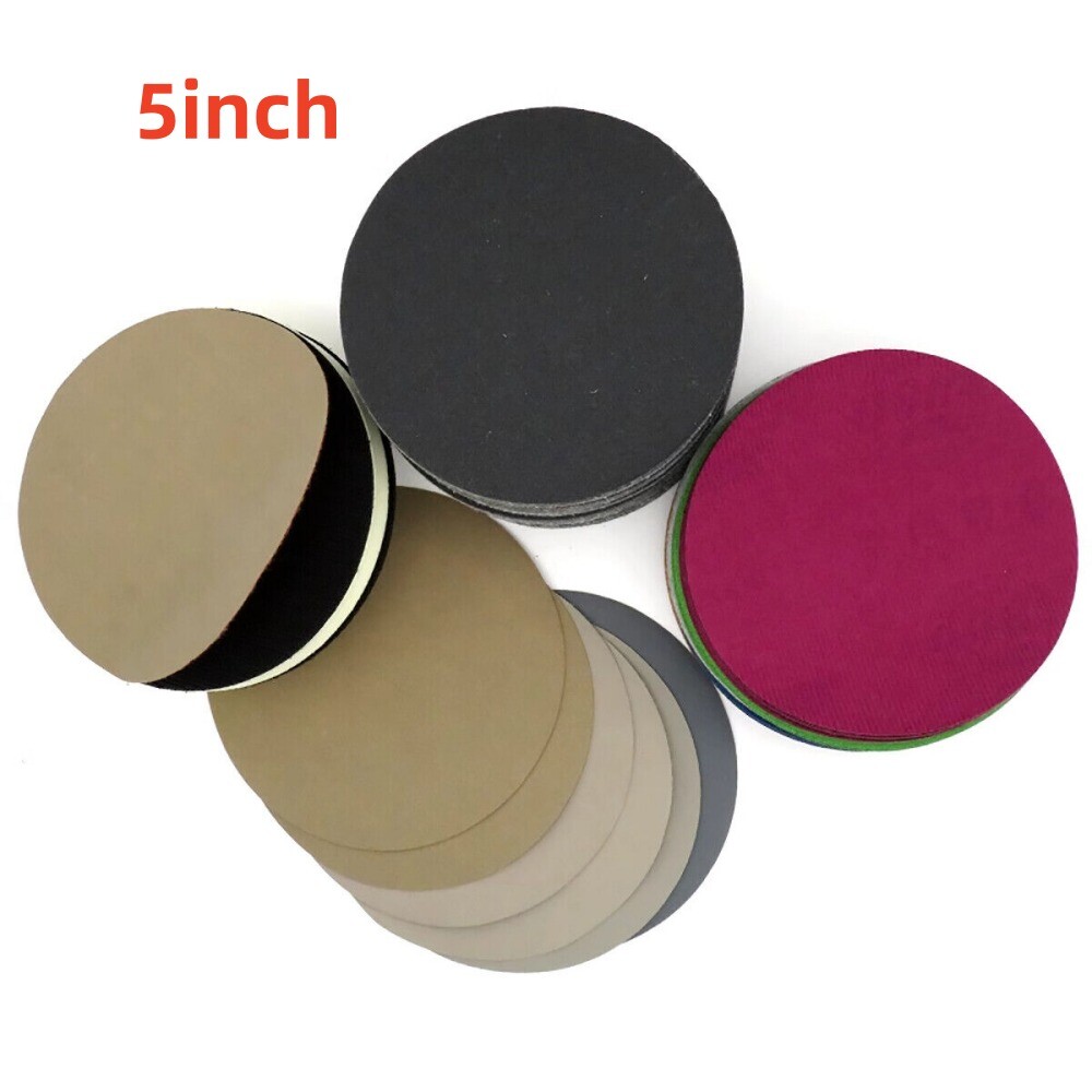 125mm）Hook Loop Sanding Discs 60 – 10000 Grit Wet Dry Sandpaper，Burnishing 5inch