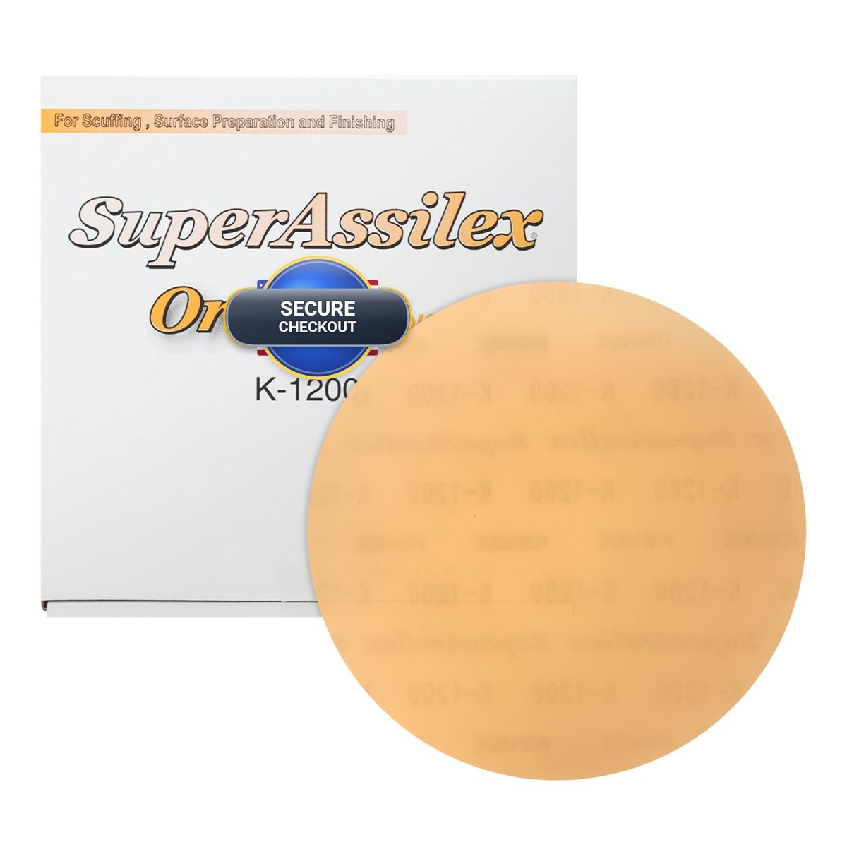 Eagle Abrasives Super Assilex Flexible 6 Inch Sanding Discs Orange K-1200 No