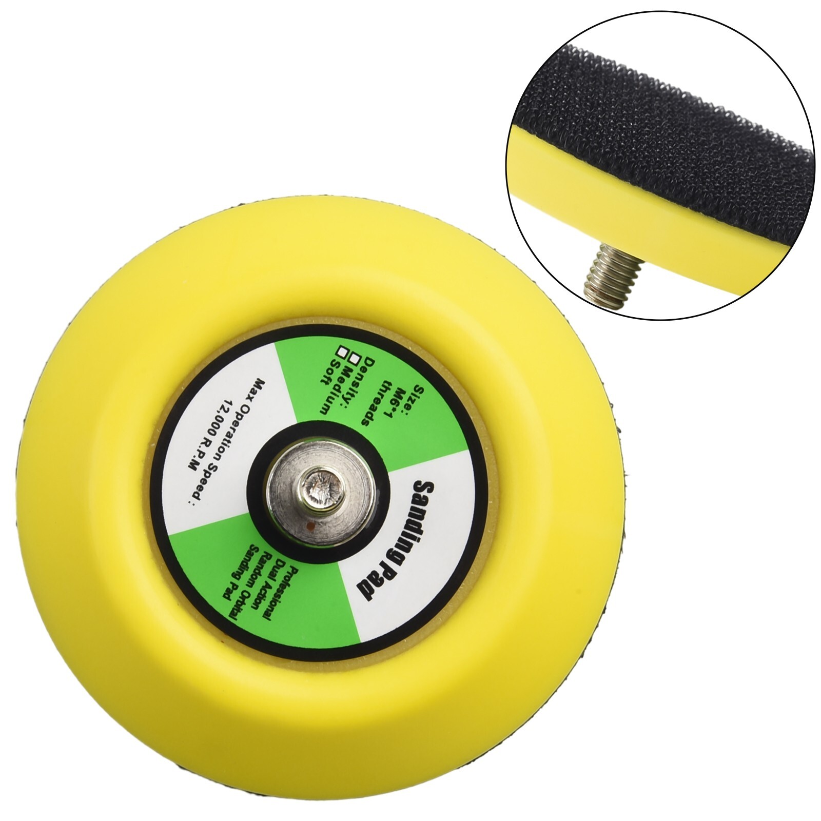 3 75mm & Sanding Polishing Backing Pad M6 Thread For Air Sander 5pc