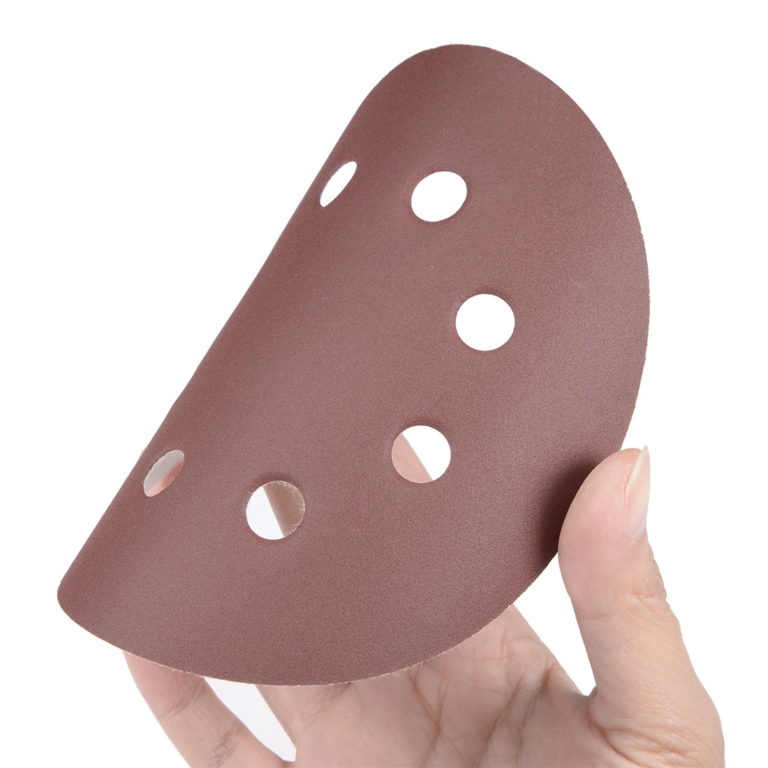 50PCS 5 Inch 8 Hole Hook and Loop Sanding Disc 400 Grit Flocking Sandpaper