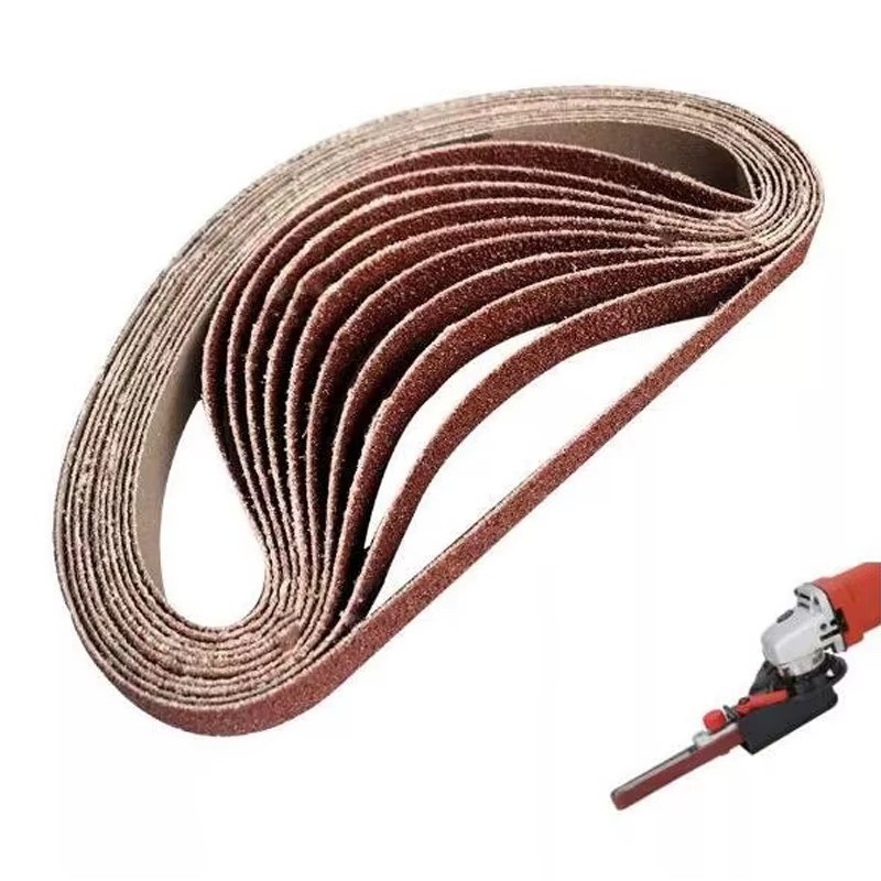 10Pcs 15x452mm Sanding Belt 60/600 Grit for M10 Sander Adapter Polishing Machine