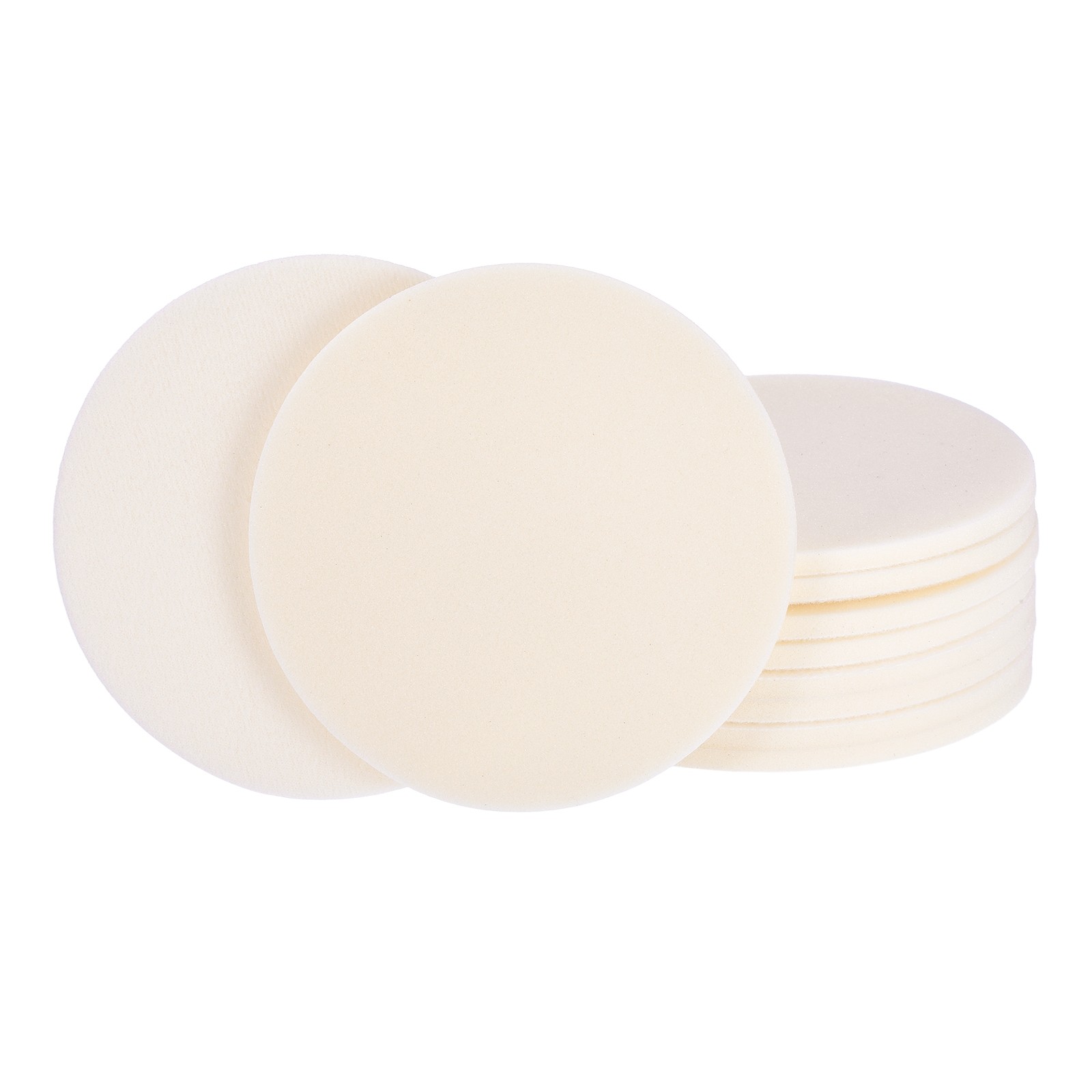 10 Pcs 320 Grit 5 Inch Hook and Loop Sponge Sanding Disc for Sander, White