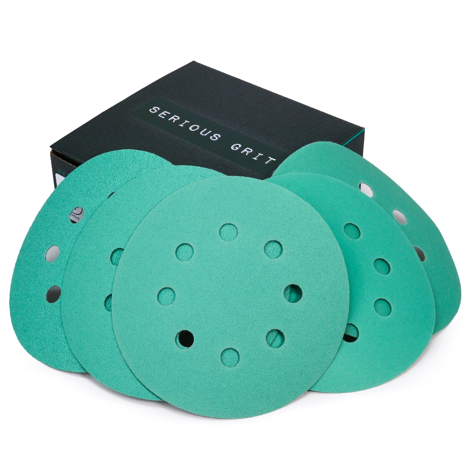 5″ 8-Hole Sanding Discs Hook & Loop Sandpaper for Orbital Sanders 40-2000 Grit