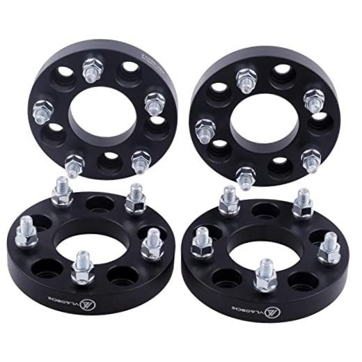 Black Forged 5×5.5 to 5×4.75 Wheel Adapters 1 Inch with 1/2″ Studs Compatible