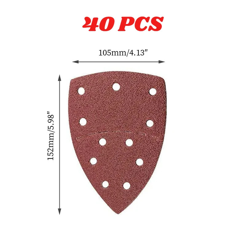 10/20/40 PCS 11Holes Mouse 40-2000 Grits Paper Detail Sanding Sander Sander PSM
