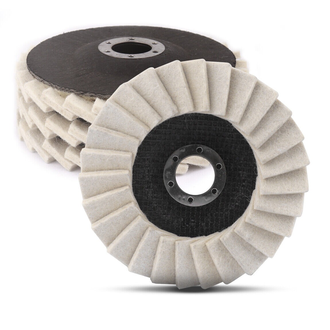 4x felt polishing flap disc Polishing disc Angle grinder flap disc 125 mm