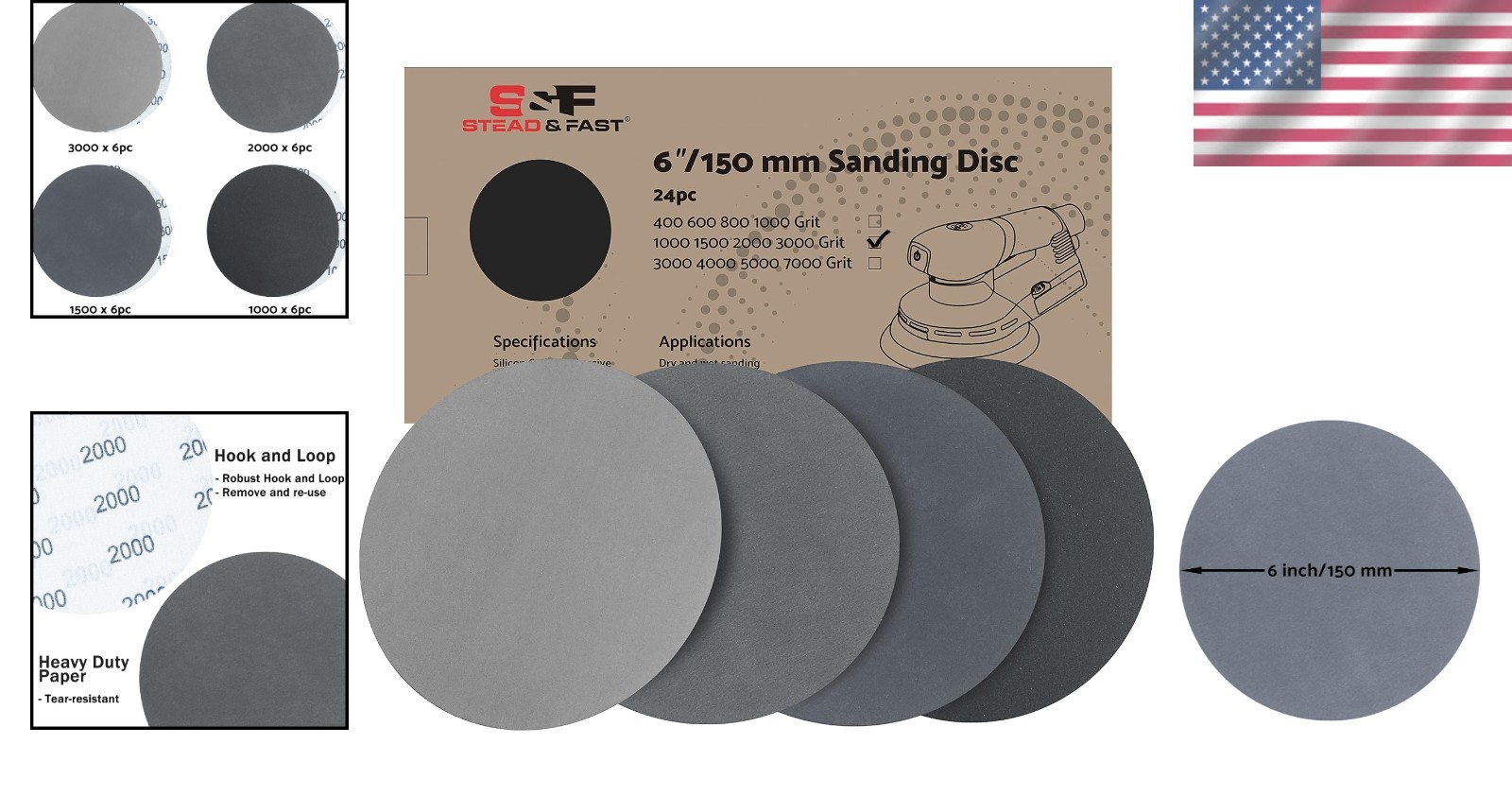 Hook and Loop 6″ Sanding Discs: 24 Pcs for Flawless Automotive Finishing