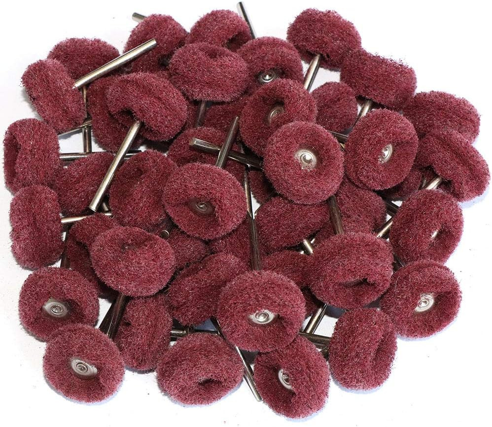 50PCS Abrasive Buffing Polishing Wheel Set for Rotary Tools Rust Removal 3mm