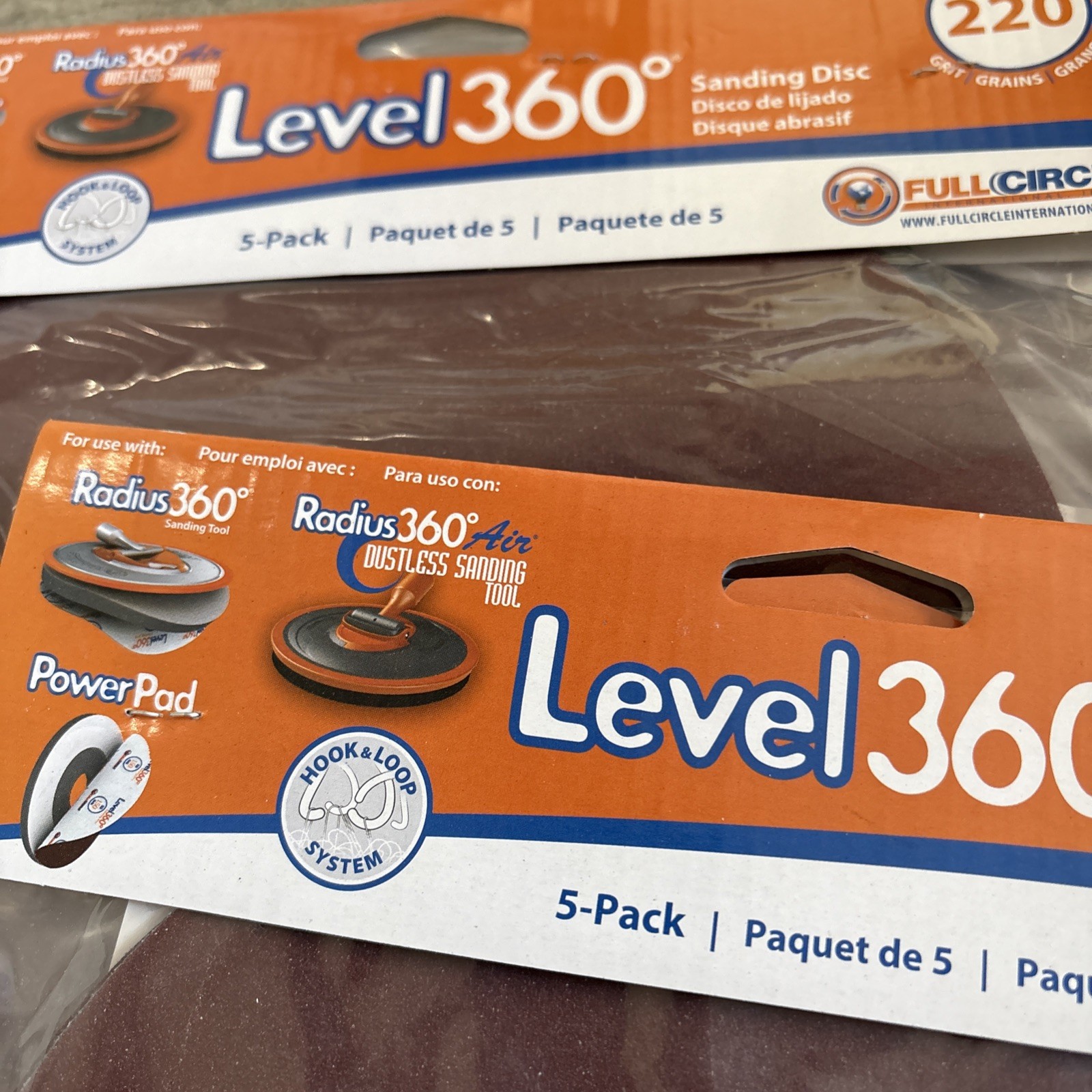 🔥15 PACK🔥220 Grit Full Circle Level 360 Sanding Discs For Radius 360