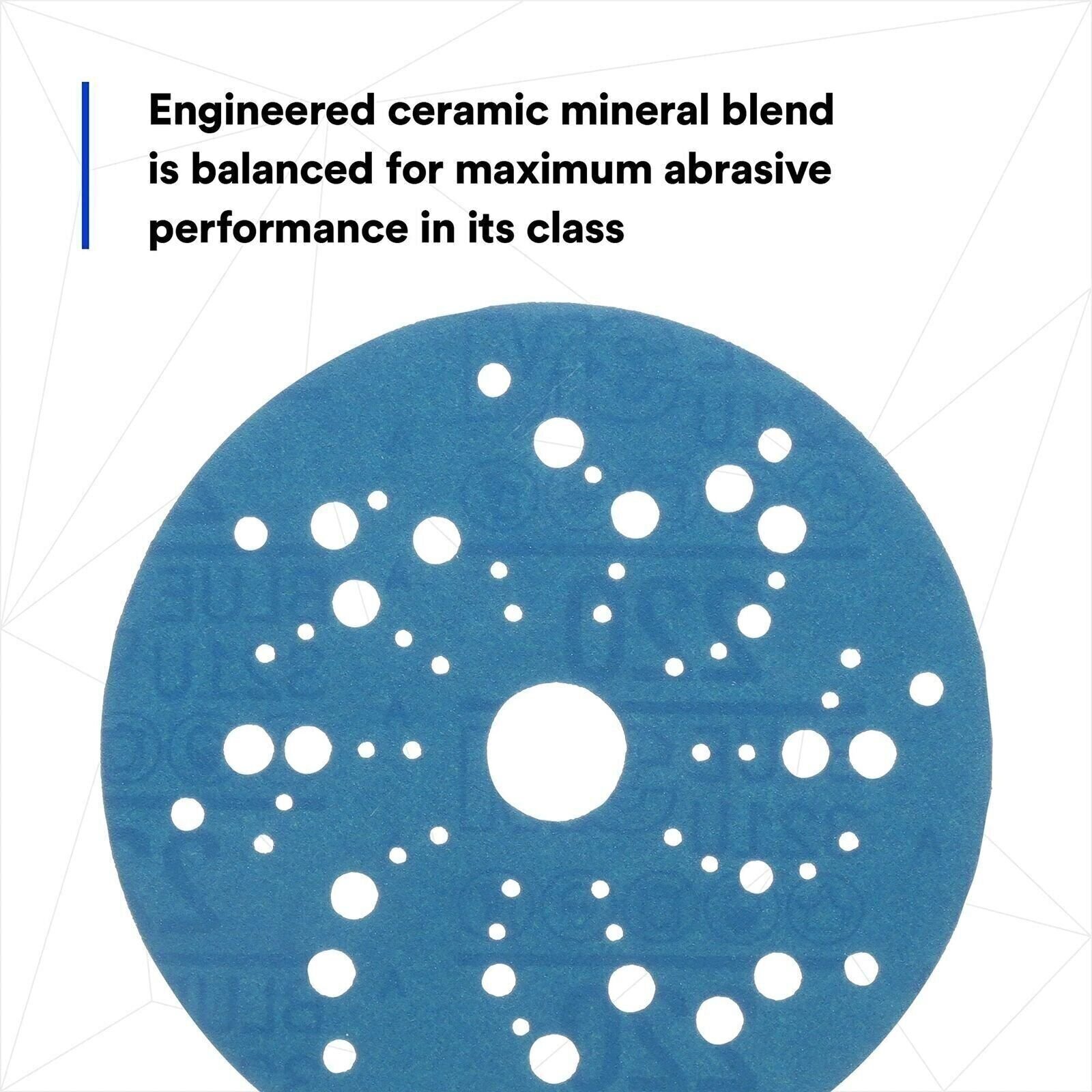 3M Hookit Blue Abrasive Discs 36162, Multi-Hole, 5 in, 220+ Grade, Pack of 50,