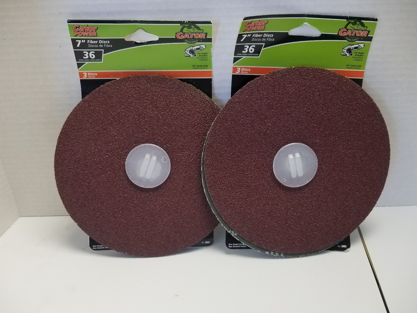 Gator 7″ Fiber Discs , 36 Grit #3083 “LOT OF 2”