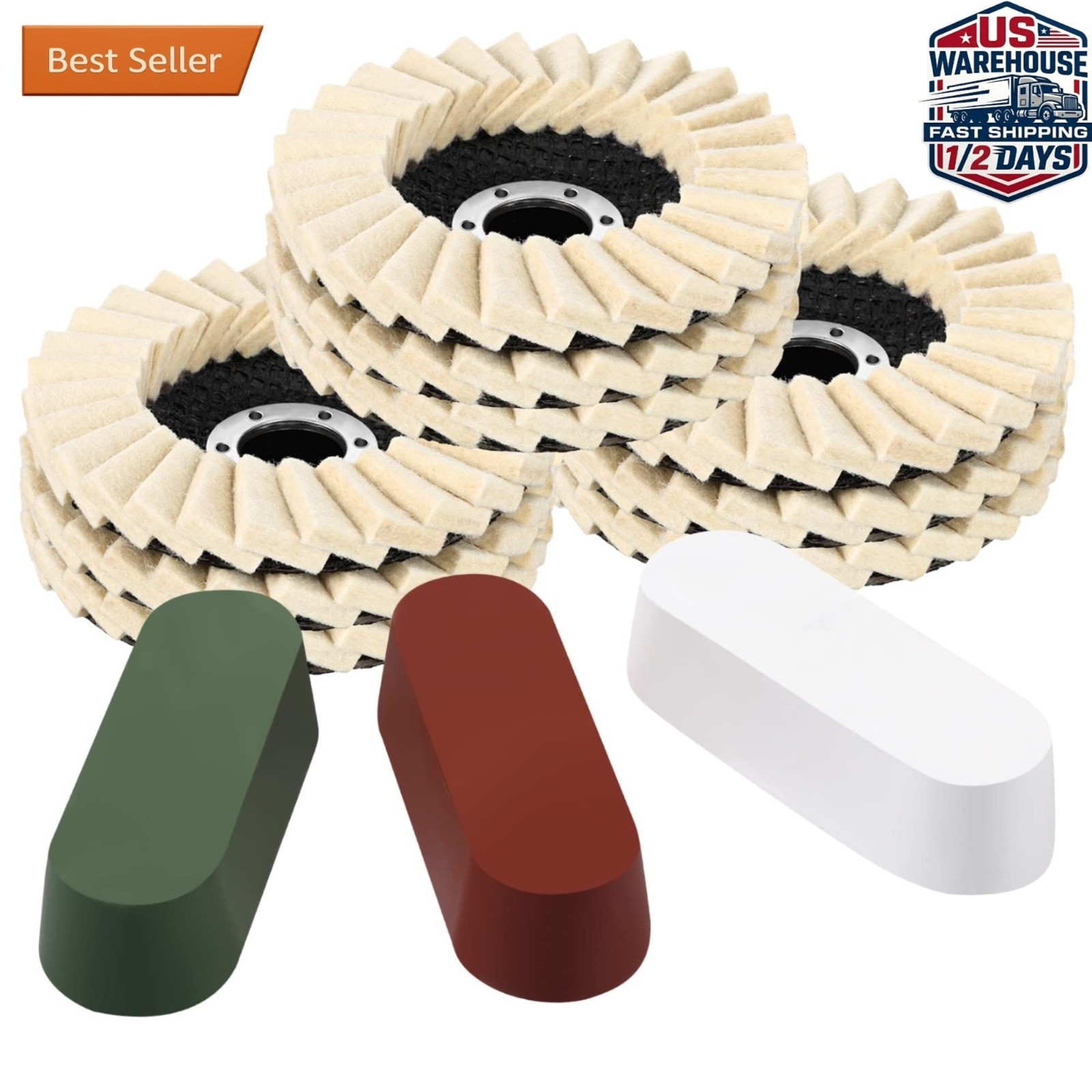 Tarpop 12 Pcs Angle Grinder Buffing Wheel Polishing Kit