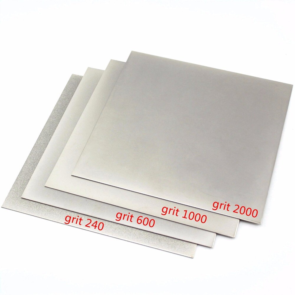 8″ inch Grit 240-2000 Square Sheet Flat Diamond Stone Sharpeners Lapidary Tools