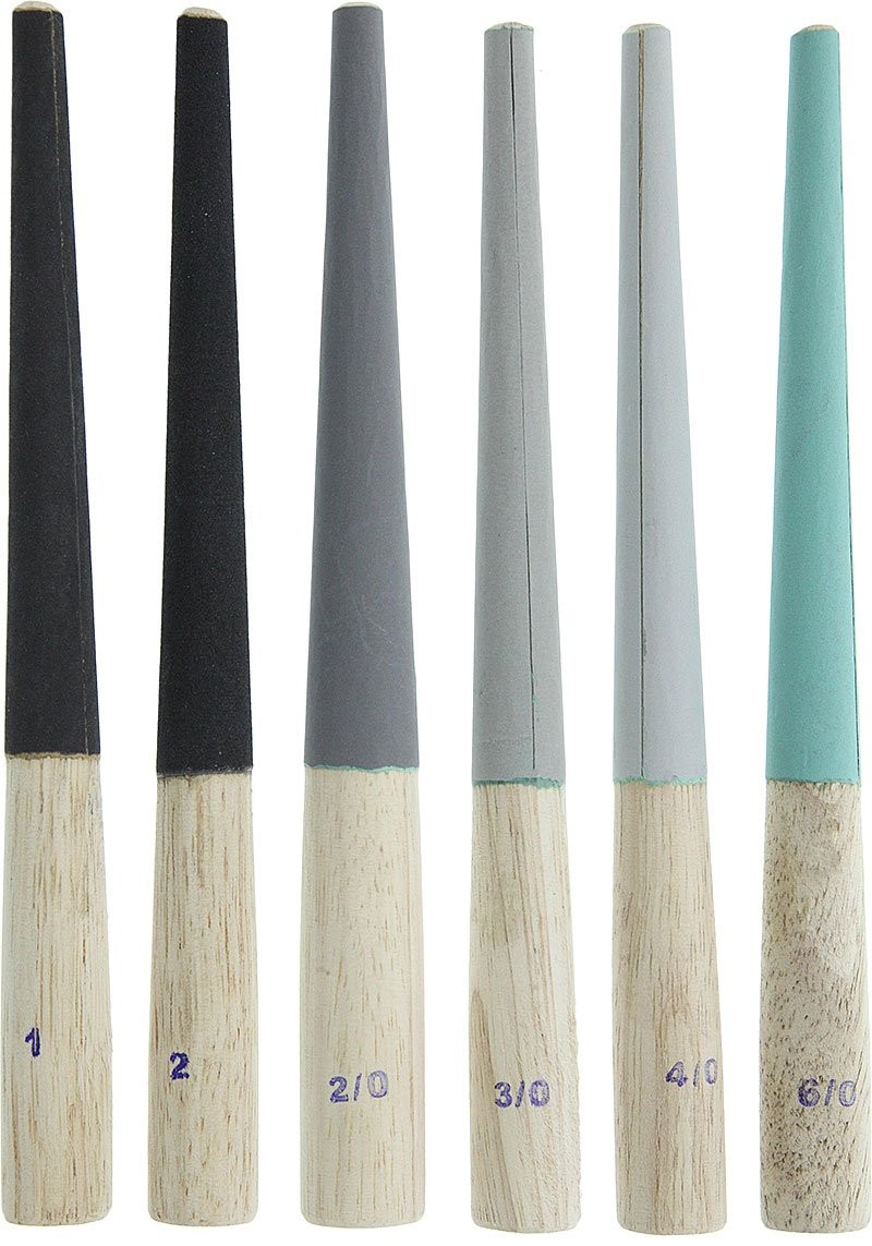Round Sanding Sticks, Set of 6, 9-1/4 Inches | BUF-753.98