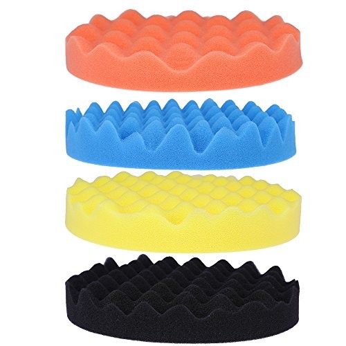 7inch(180mm) Car Sponge Buffing Pad Soft Wave Foam Pad Polishing Sponge Pads