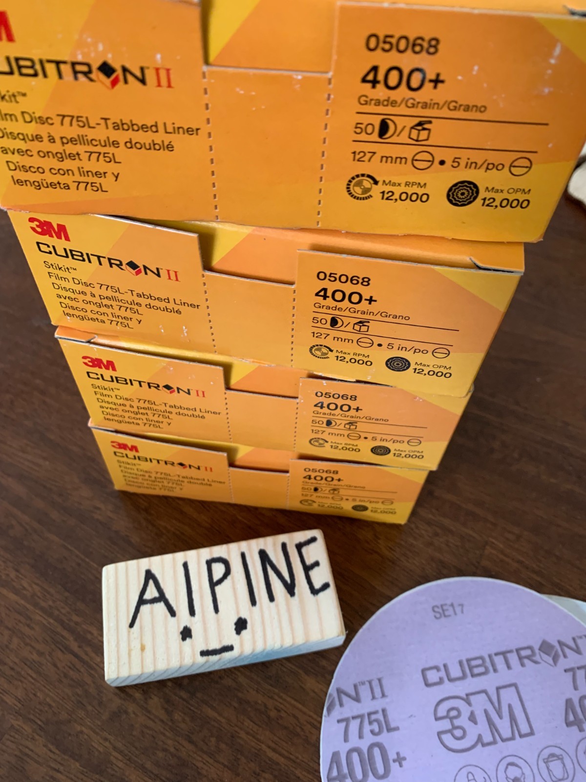 ⭐ 3M Cubitron II ⭐ 5″ Sanding Disc Fine 400+ Grit 775L Stikit 200 PACK SALE✅