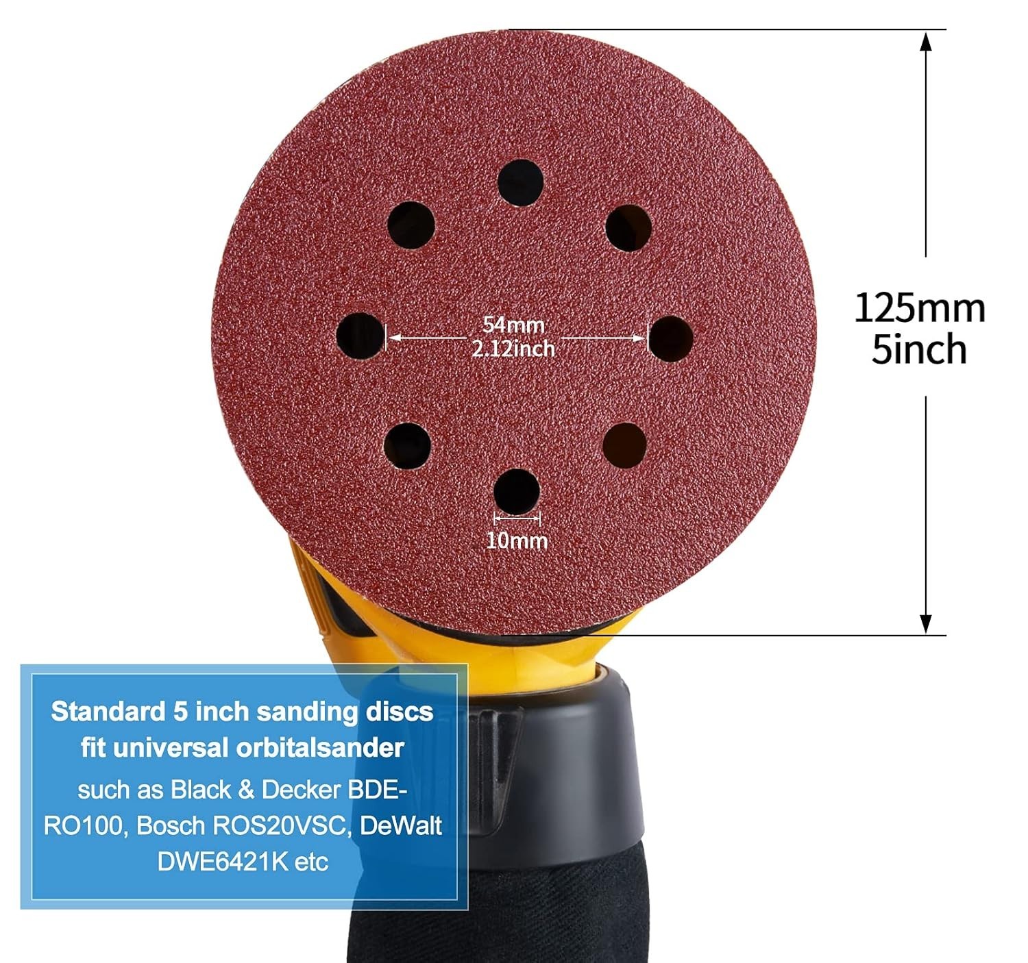 5-Inch 72-Piece Sanding Discs – Multi-Grit for Perfect Finishing Touches