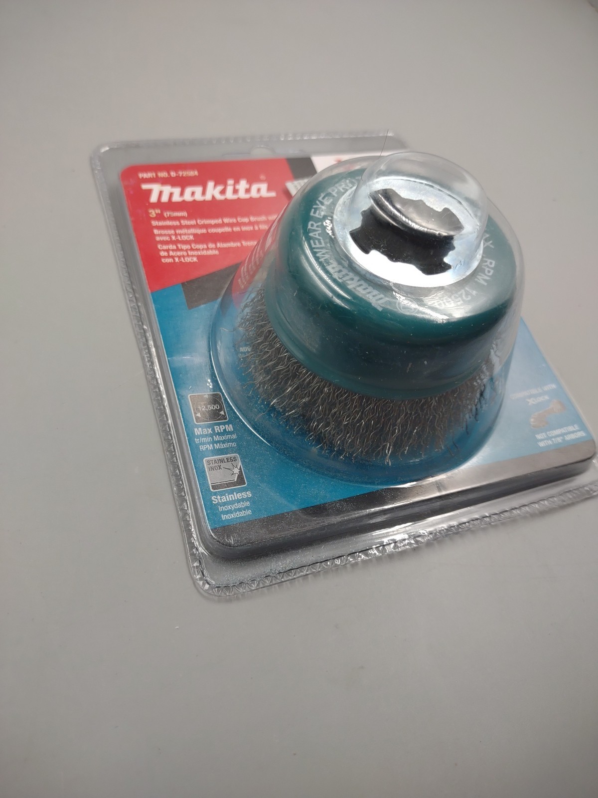 Makita X-Lock 3″ Stainless Steel Crimped Wire Cup Brush w/ X-LOCK ~ D-72584