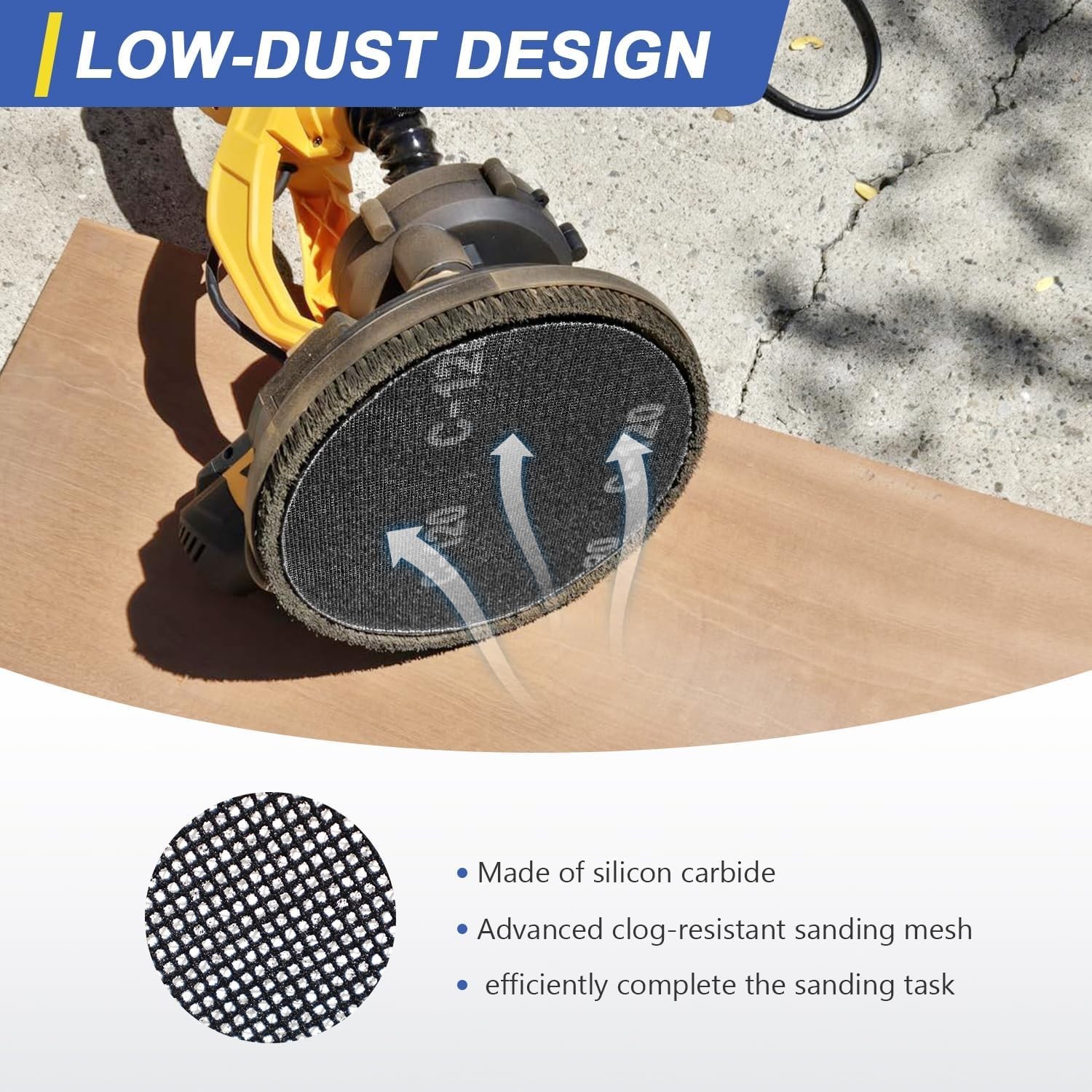 9-Inch Mesh Drywall Sanding Discs – 120 Grit, 10 Pcs for Superior Finishing