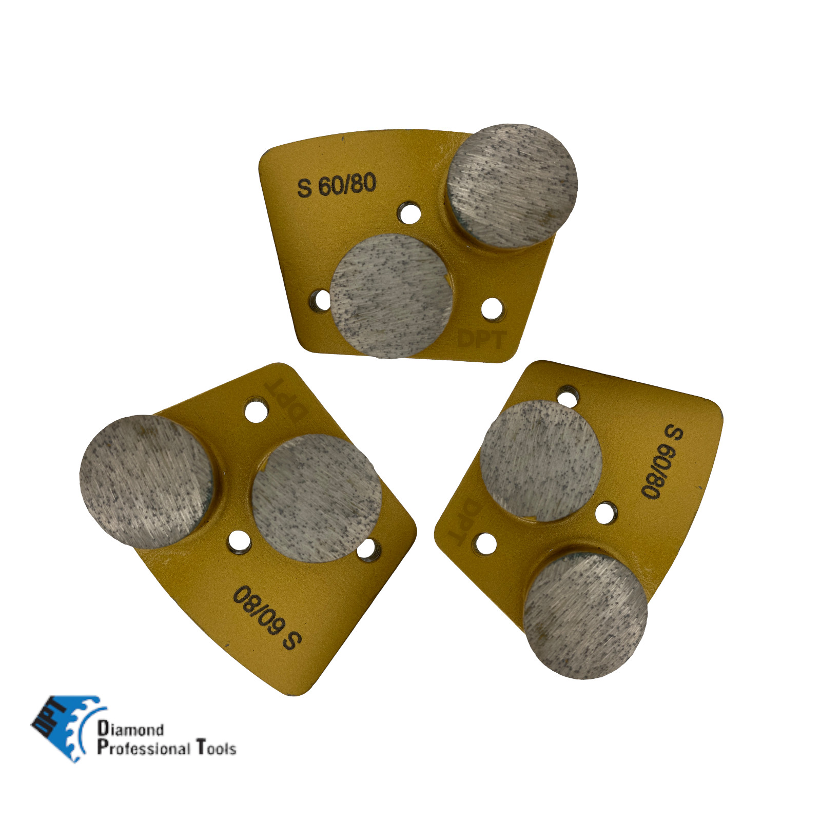 Grinding Disc Pads Soft Bond for Bolt on Grinders Hard Concrete Surface 60 Grit