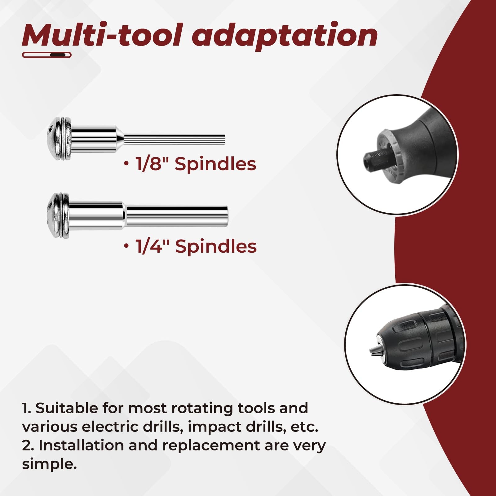 Prozwee 10 Pack 1.5″ Cut Off Wheels with 2 Shank(1/4″ Mandrel+1/8″ Red