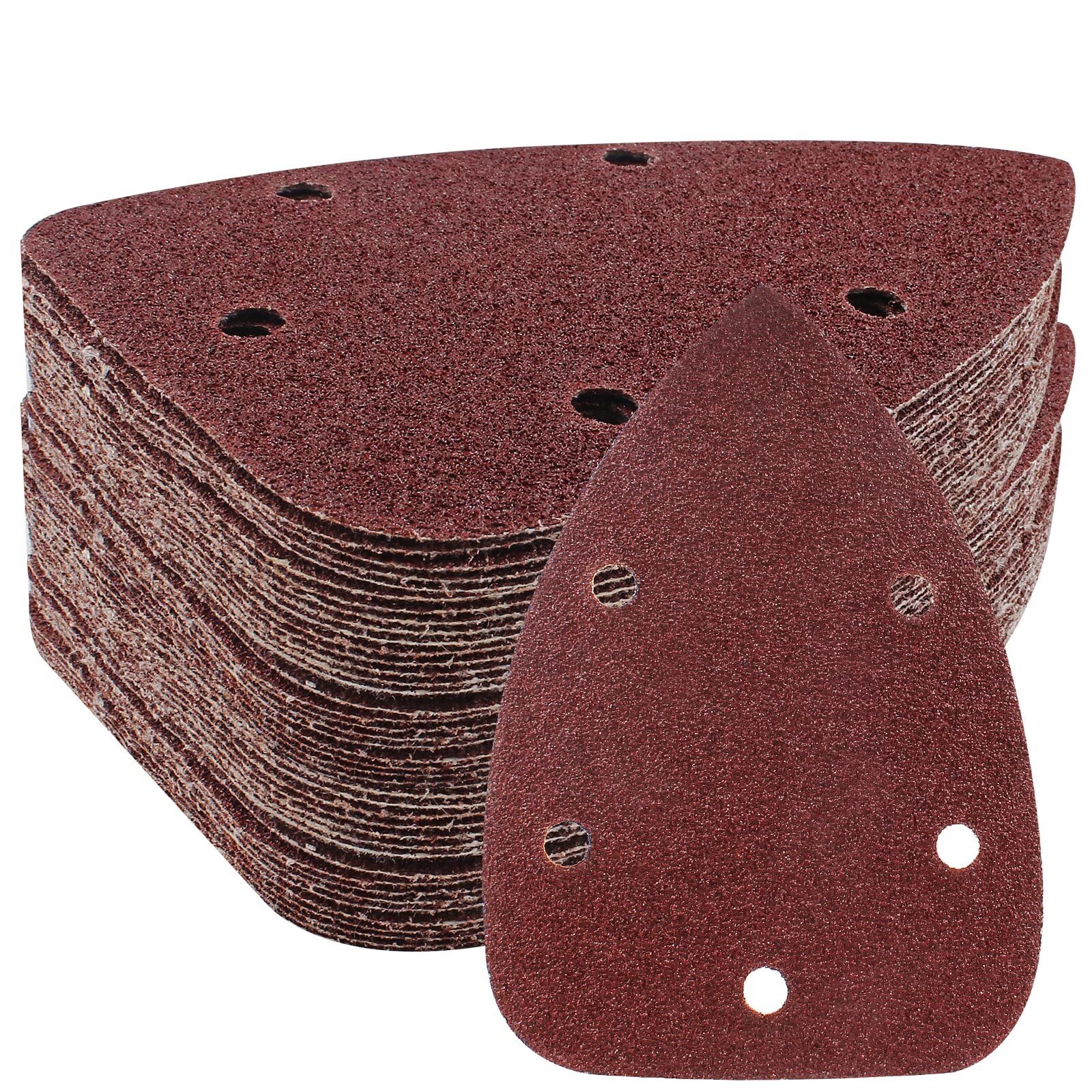 25 Pcs 40 Grit Mouse Detail Sander Sandpaper 5 Hole Mouse Sandpaper H