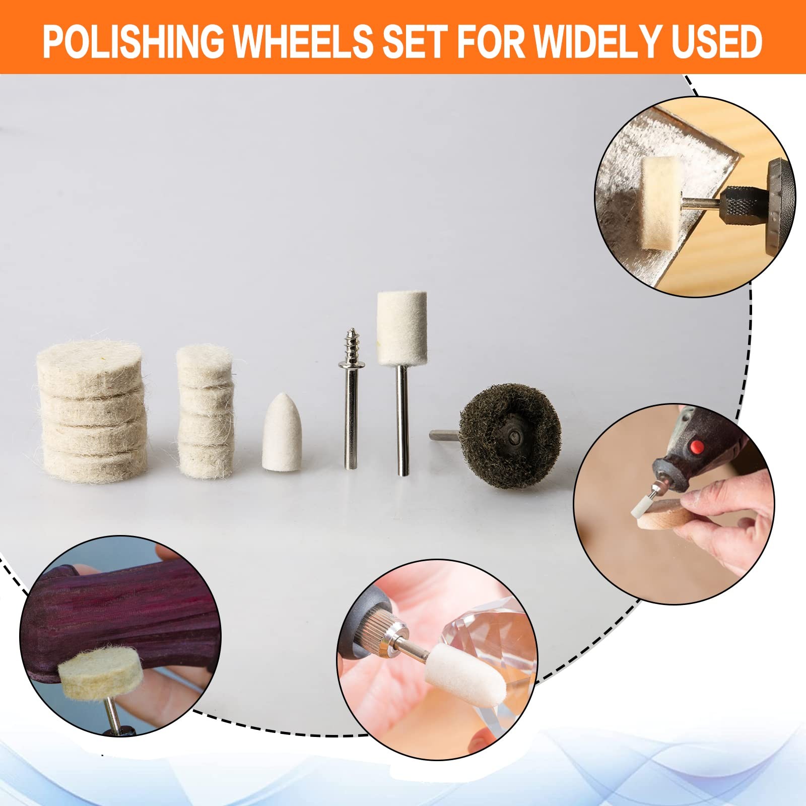 134PCS Polishing Buffing Wheel Polishing Kit for Dremel, Polishing Wheel Rota…